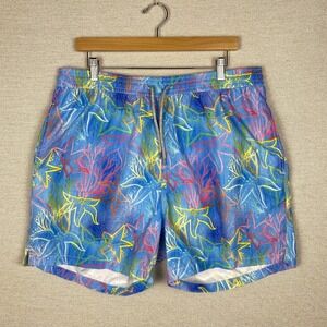 Michaels Swim Trunks Mens 2XL Lined Shorts Colorful Starfish Surf Preppy